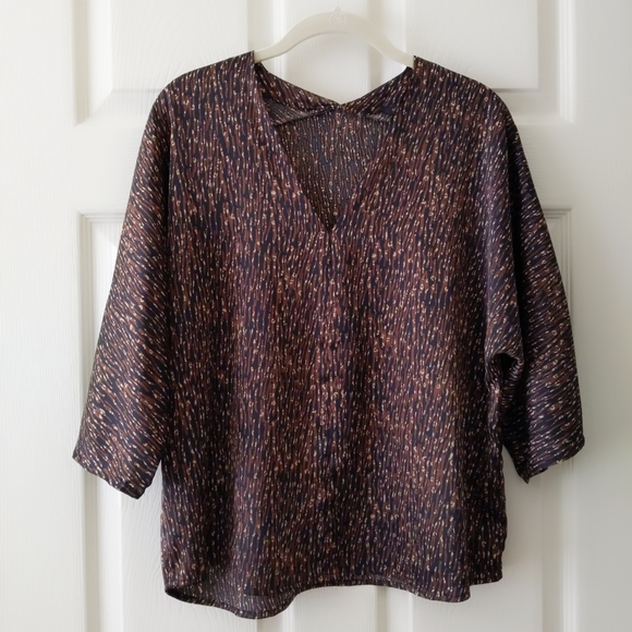 Banana Republic Brown and Black Dolman Sleeve top size S - Picture 1 of 11